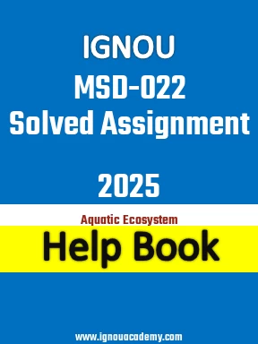 IGNOU MSD-022 Solved Assignment 2025